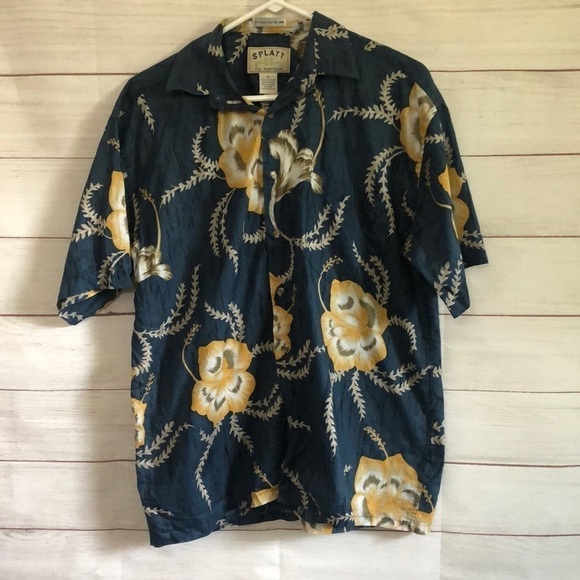 Splatt Blue Tropical Print Medium - Picture 1 of 3